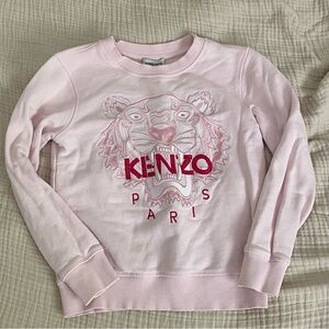 Kenzo Girls Pink Tiger Embroidered Sweatshirt